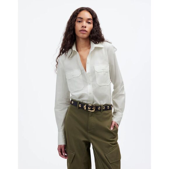 NWT 100% Cotton Madewell Utility-Pocket Button-Up Shirt - Picture 6 of 6